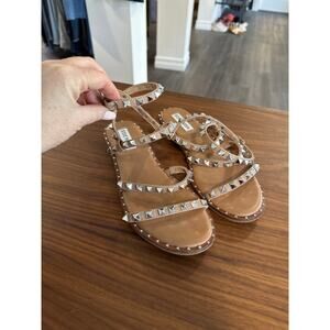 Steve Madden Rockstud Flat Sandals Size 8.5